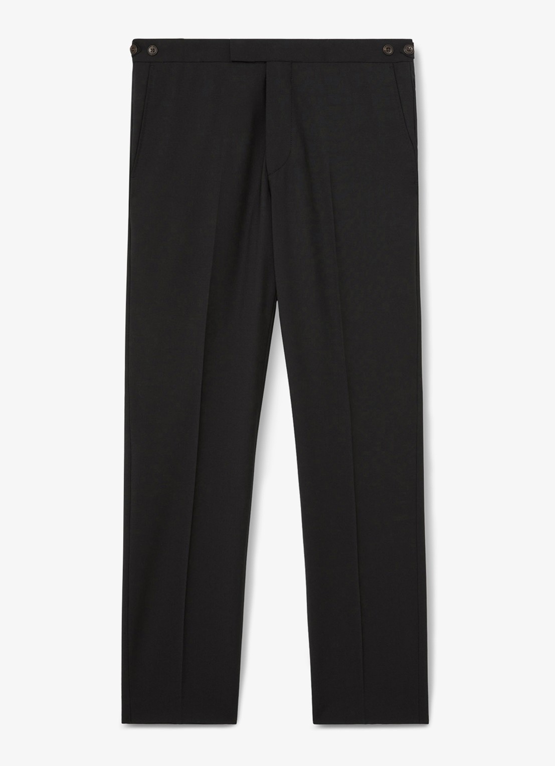 Reiss Promise slim fit pantalon in wolblend - voorkant 2 zwart