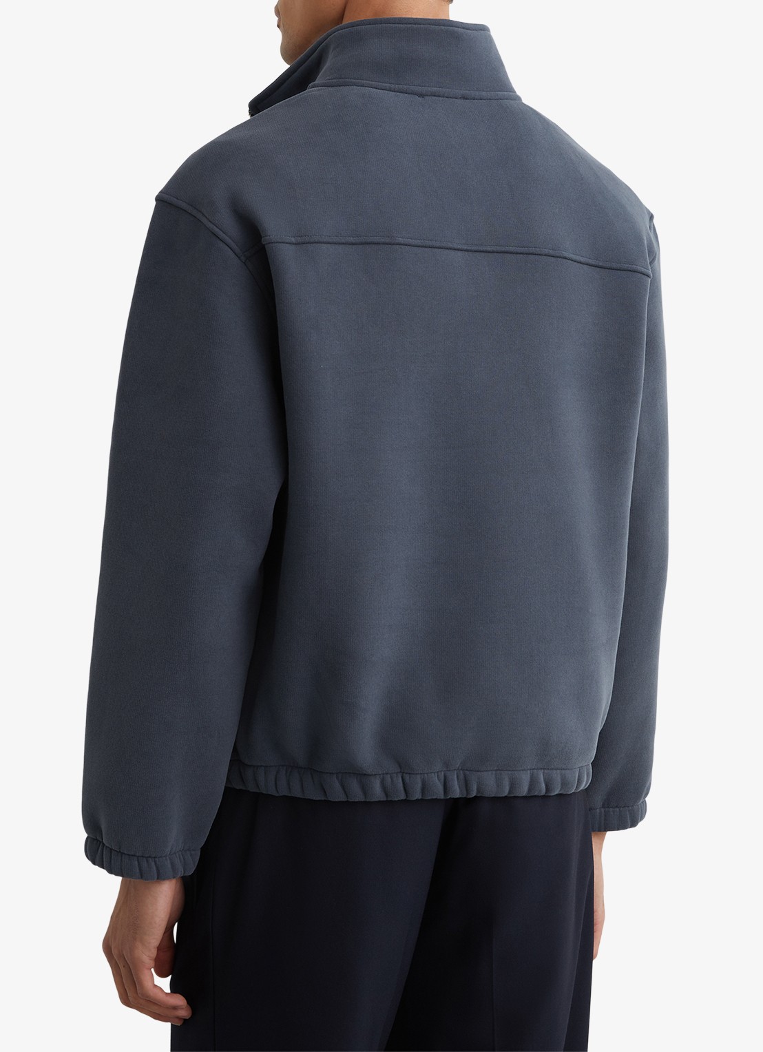 Reiss Quinn sweater met halve rits - achterkant donkerblauw