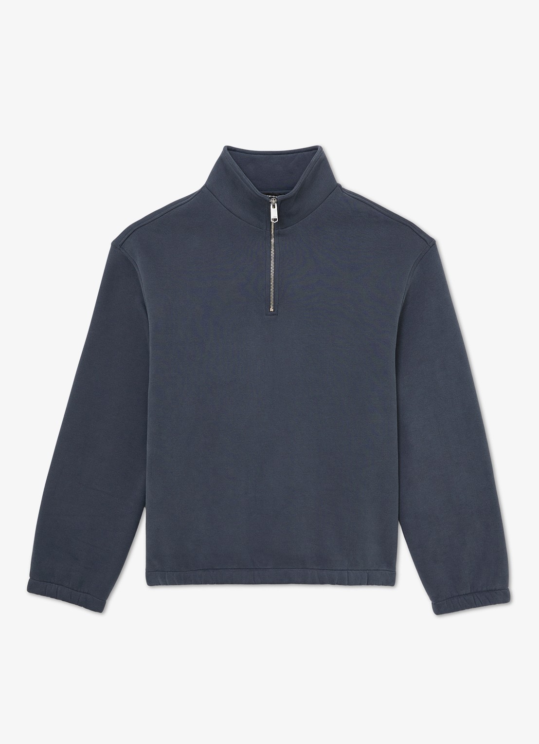 Reiss Quinn sweater met halve rits - voorkant 2 donkerblauw
