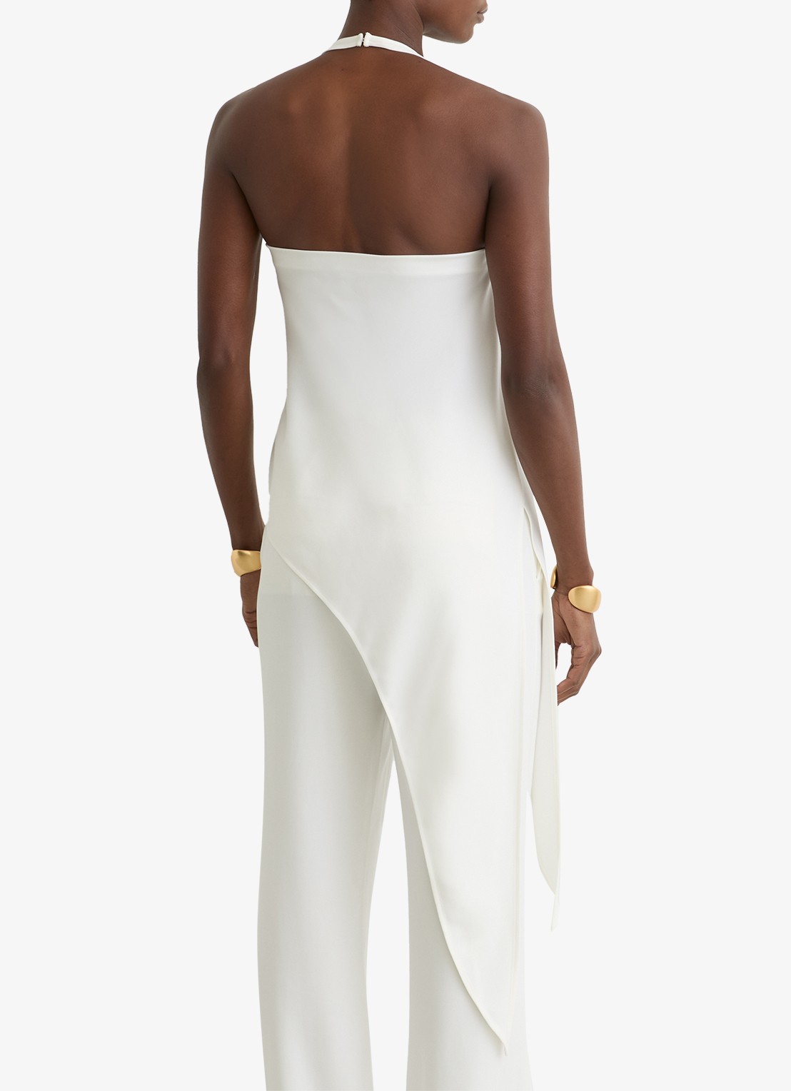 Reiss Quinn top met asymmetrische zoom - achterkant 3 wit