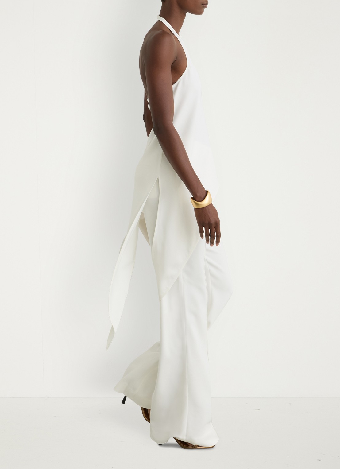 Reiss Quinn top met asymmetrische zoom - detail 6 wit