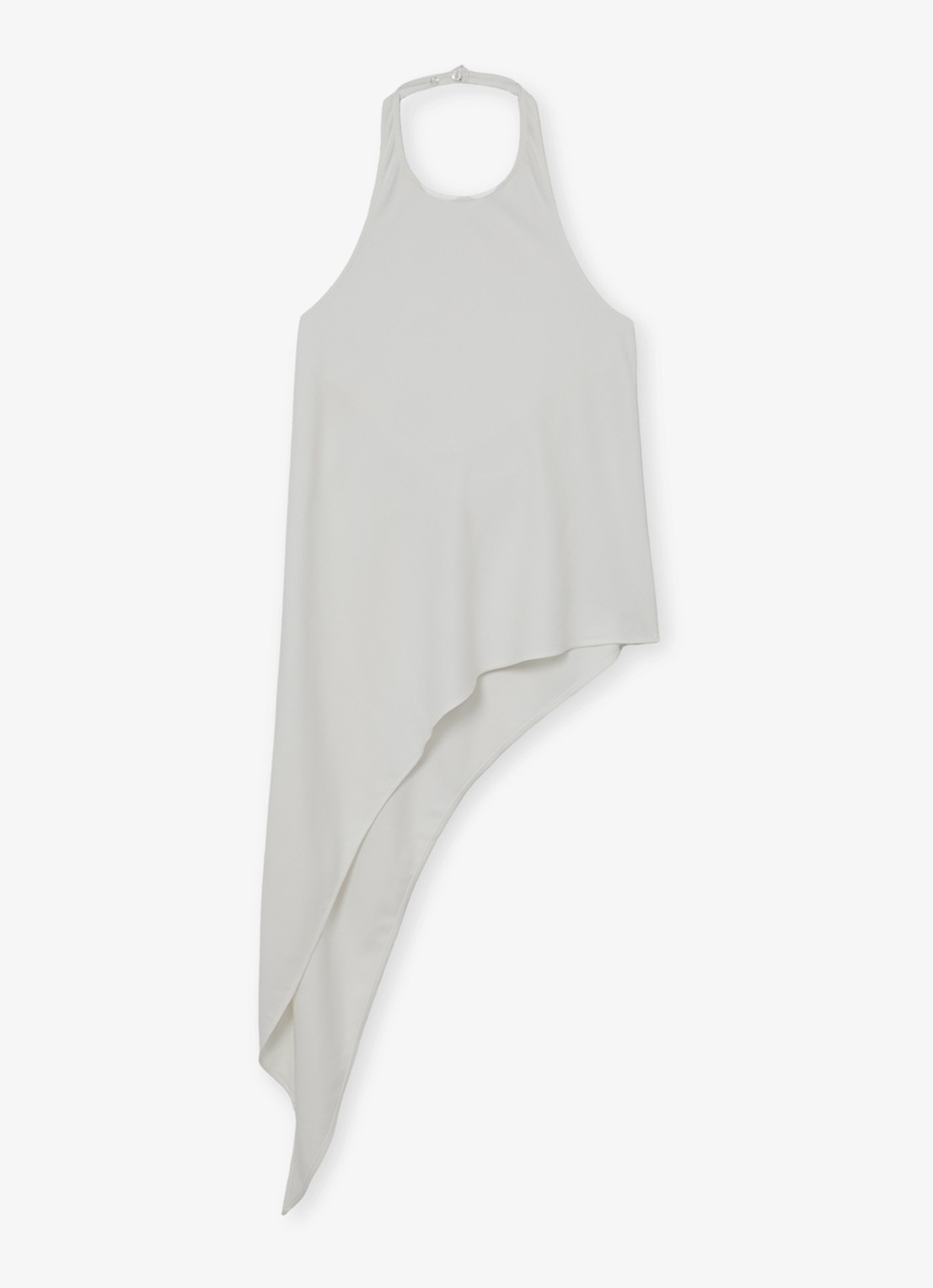 Reiss Quinn top met asymmetrische zoom - voorkant wit