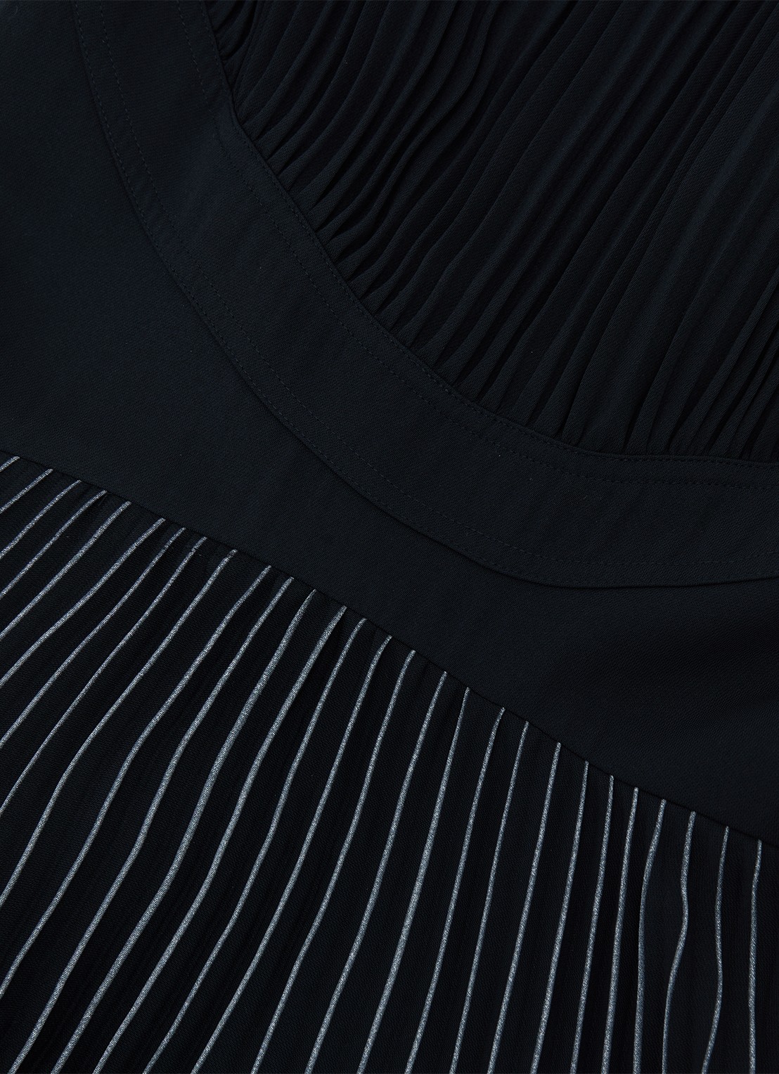 Reiss Rachel midi jurk met plooien  - detail 3 blauw