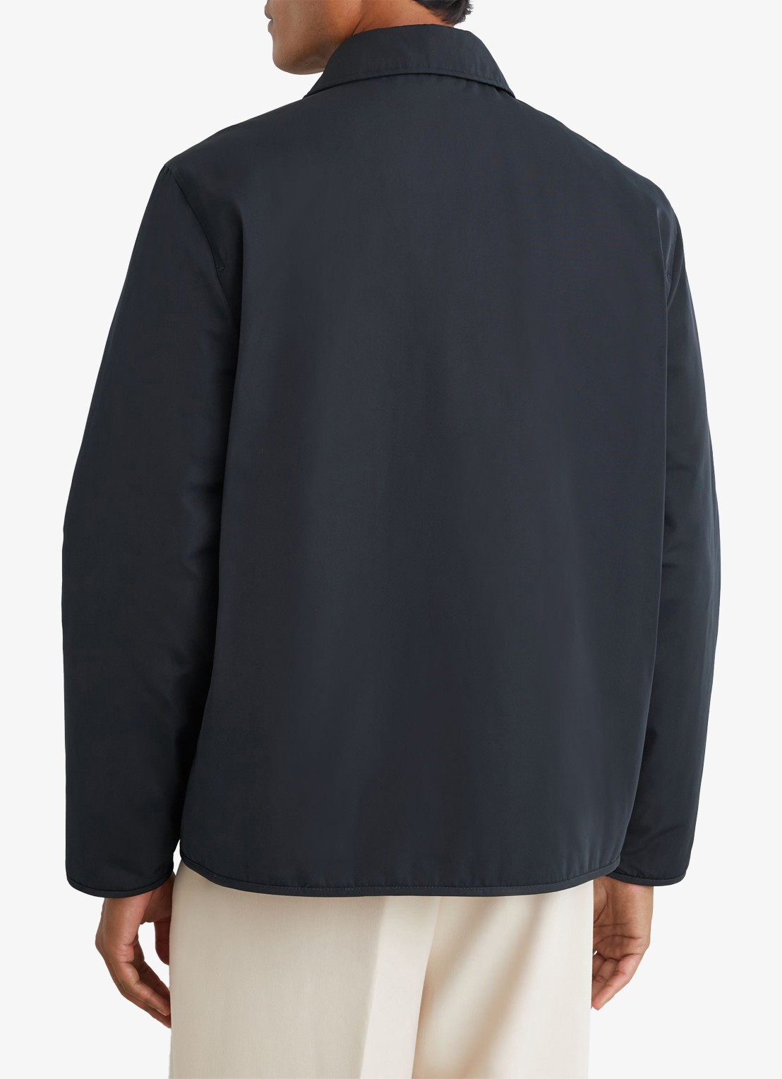 Reiss Raider gewatteerd overshirt met borstzak - achterkant 4 navy / blauw