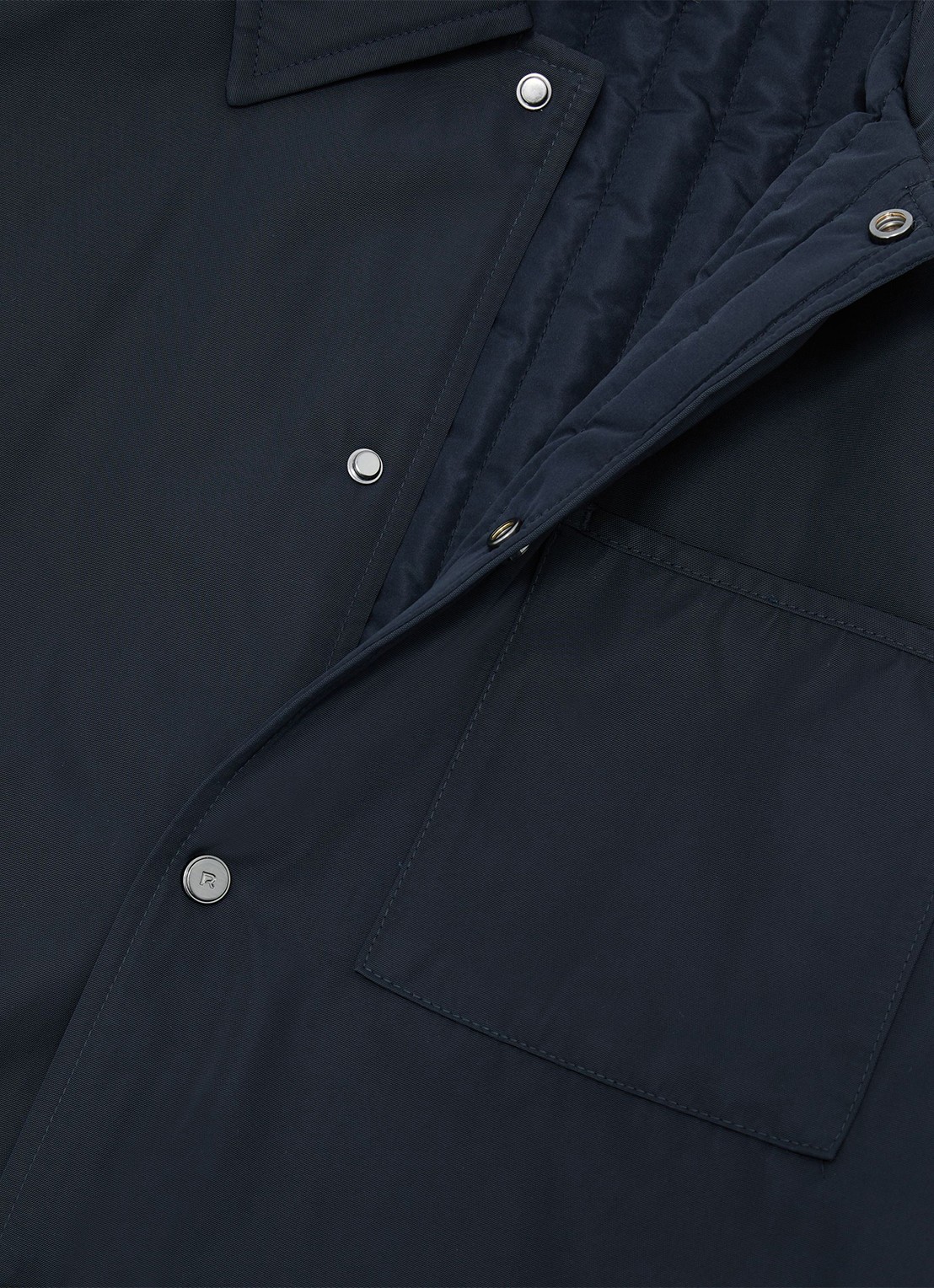 Reiss Raider gewatteerd overshirt met borstzak - detail 3 navy / blauw