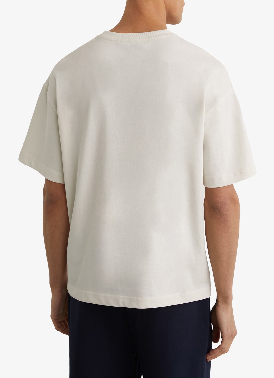 Reiss Rainer T-shirt met borduring - achterkant 6 white / wit