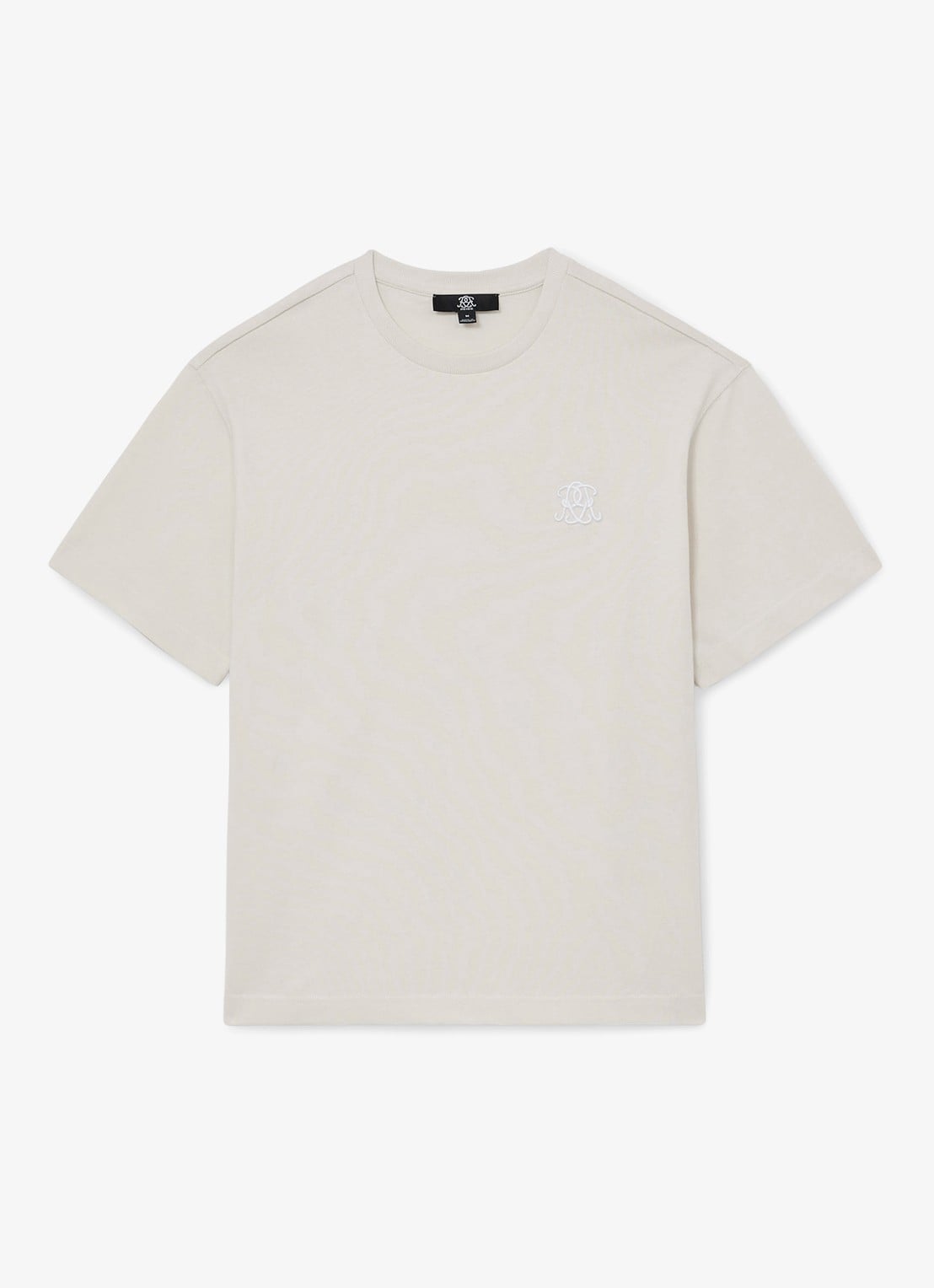 Reiss Rainer T-shirt met borduring - voorkant white / wit