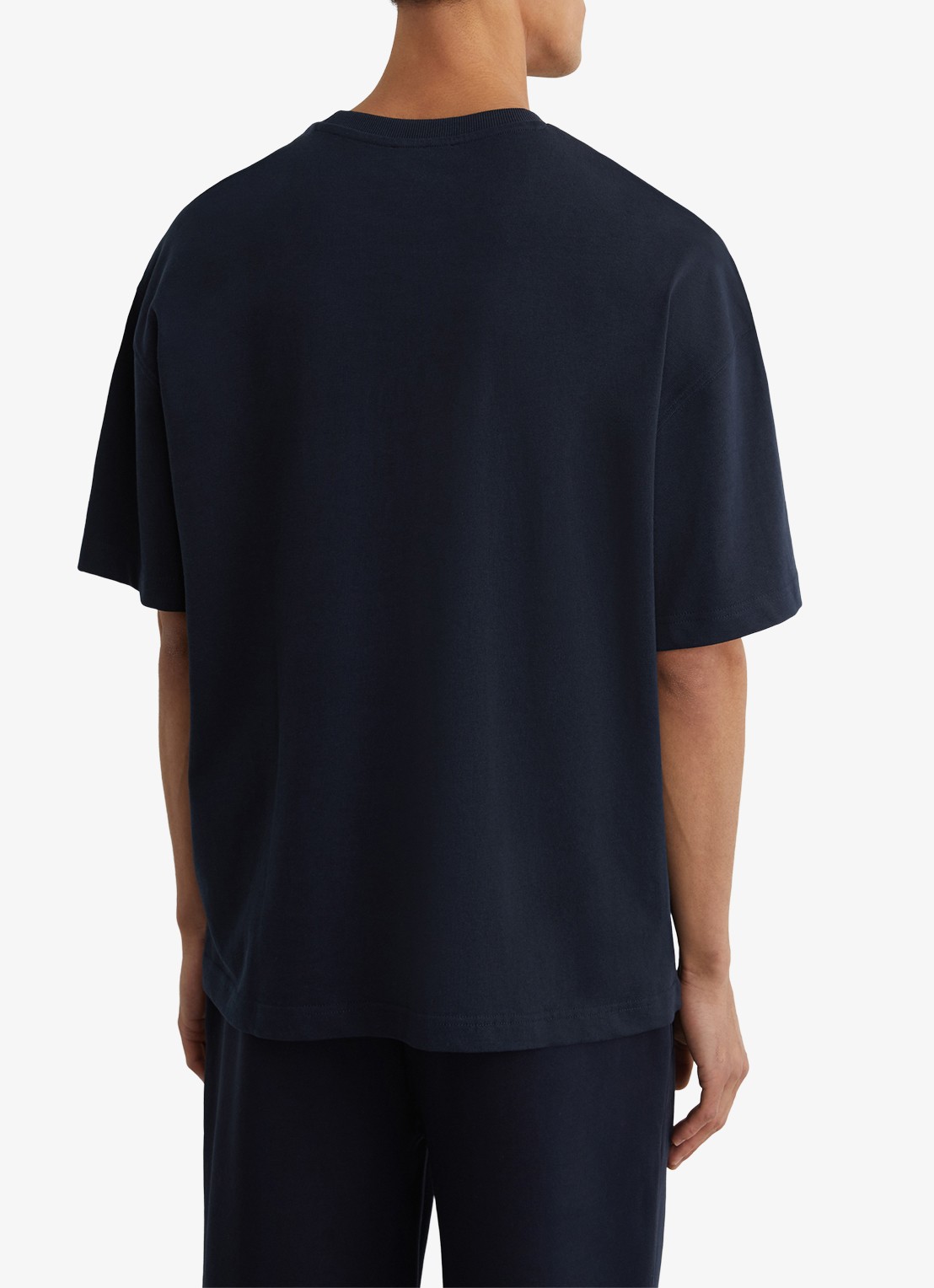 Reiss Rainer T-shirt met borduring - achterkant donkerblauw