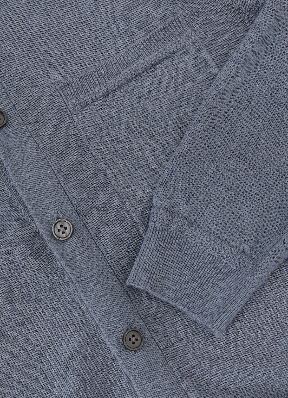 Reiss Rainham fijngebreid vest met borstzak - detail 5 airforce blue / blauw