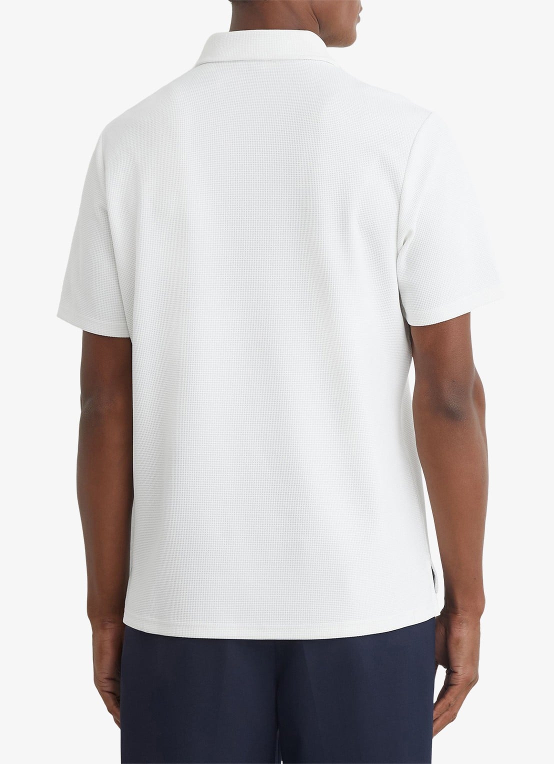 Reiss Reed regular fit polo met wafelstructuur - achterkant white / wit