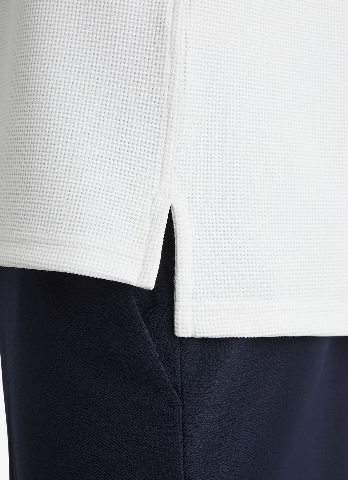 Reiss Reed regular fit polo met wafelstructuur - detail 3 white / wit