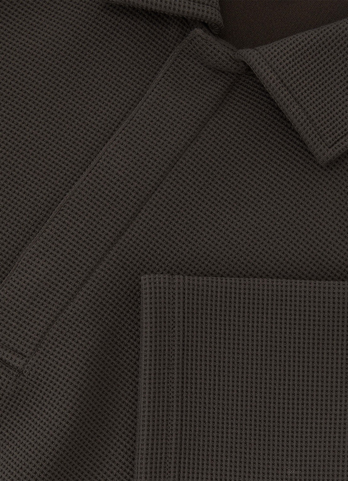 Reiss Reed regular fit polo met wafelstructuur - detail 4 brown / bruin