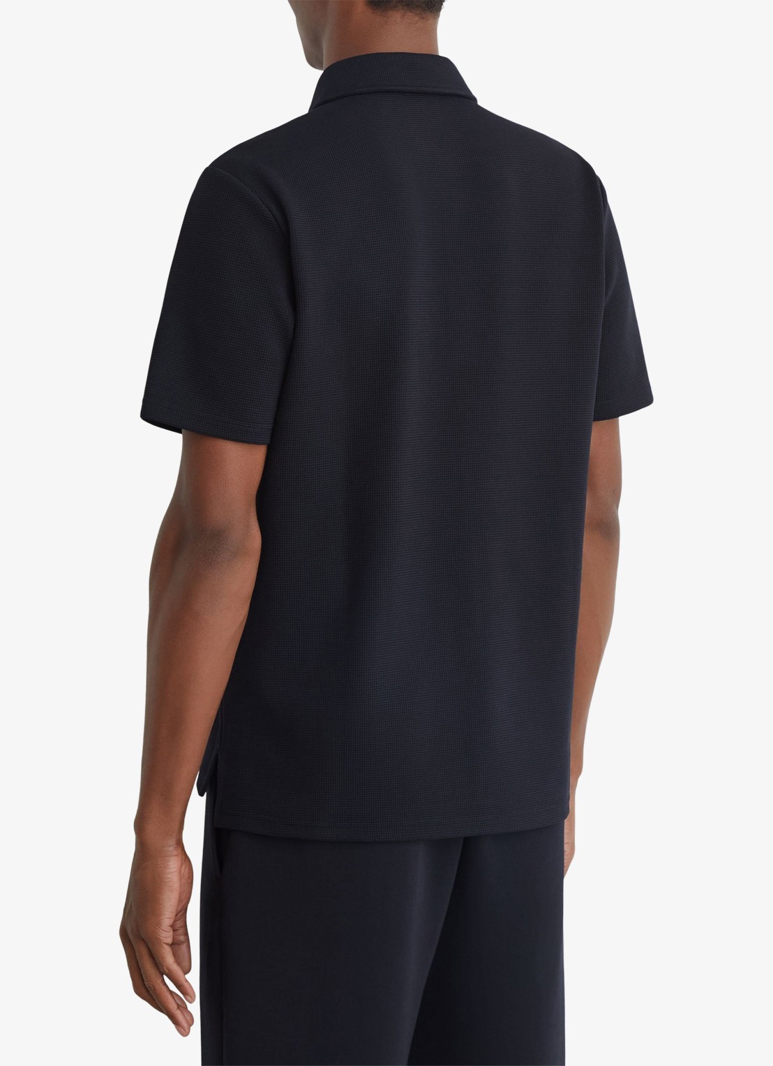 Reiss Reed regular fit polo met wafelstructuur - achterkant 5 navy / blauw