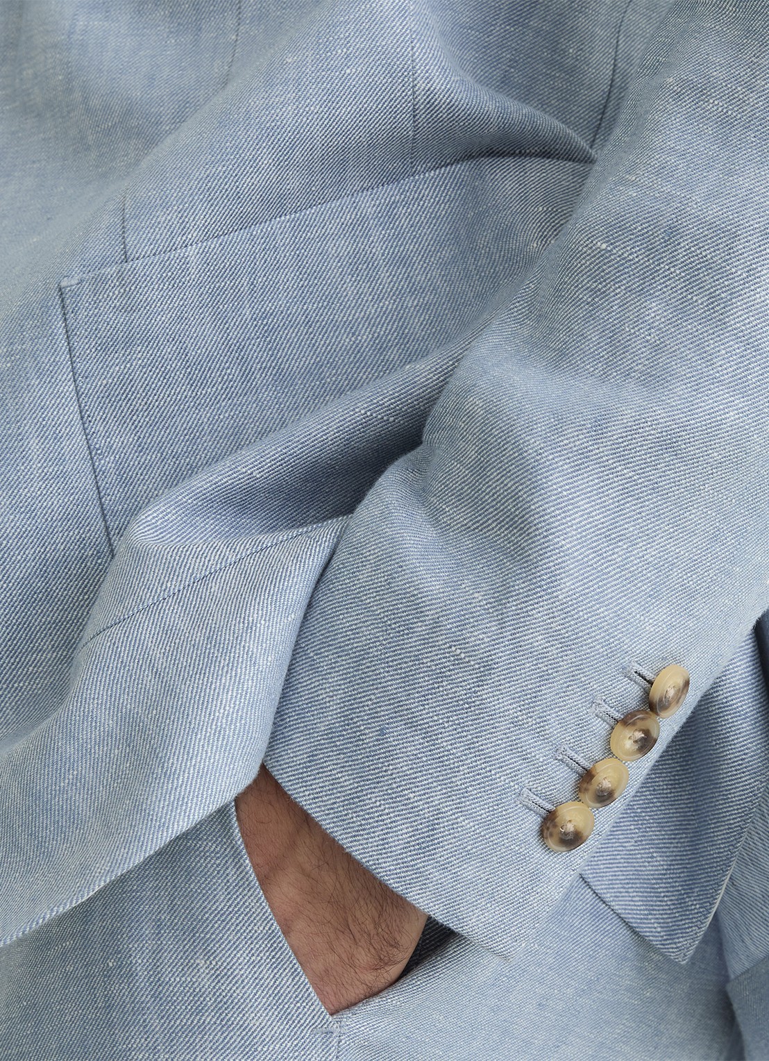 Reiss Regular fit colbert met steekzakken - detail 4 lichtblauw