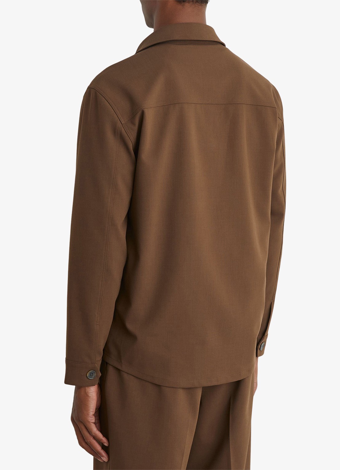 Reiss Regular fit overshirt met borstzak - achterkant 6 bruin