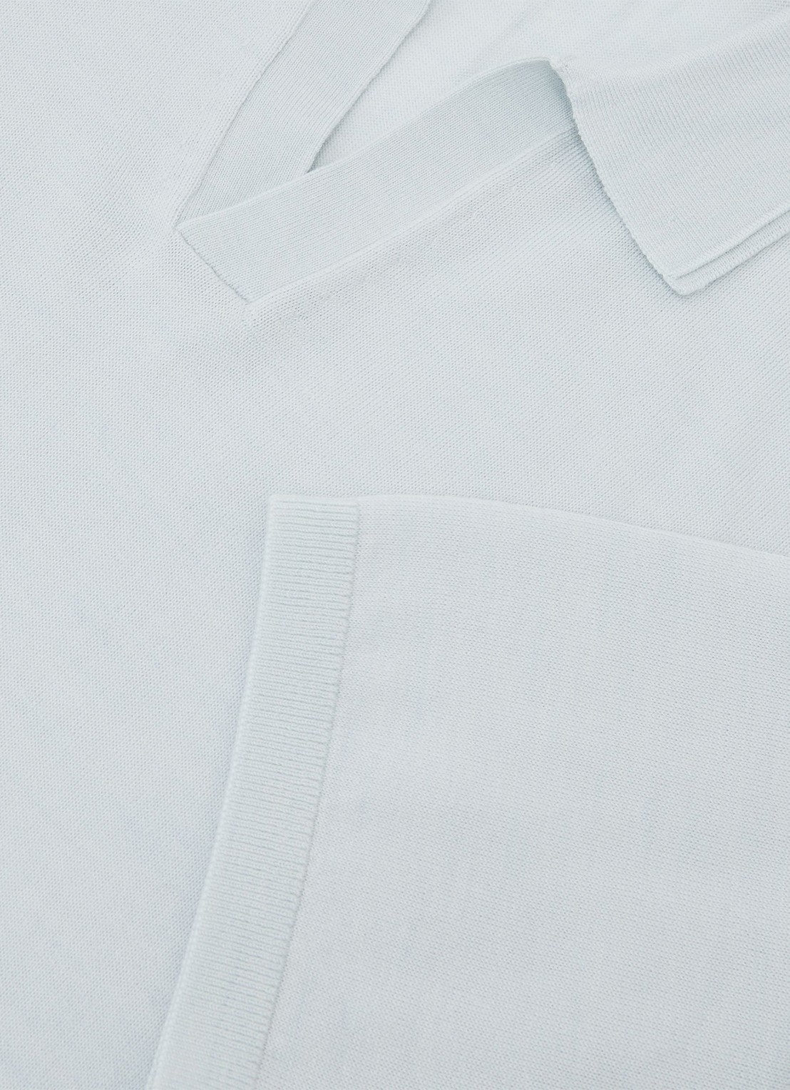 Reiss Regular fit polo met gemêleerd dessin - detail 6 aquatic blue / lichtblauw
