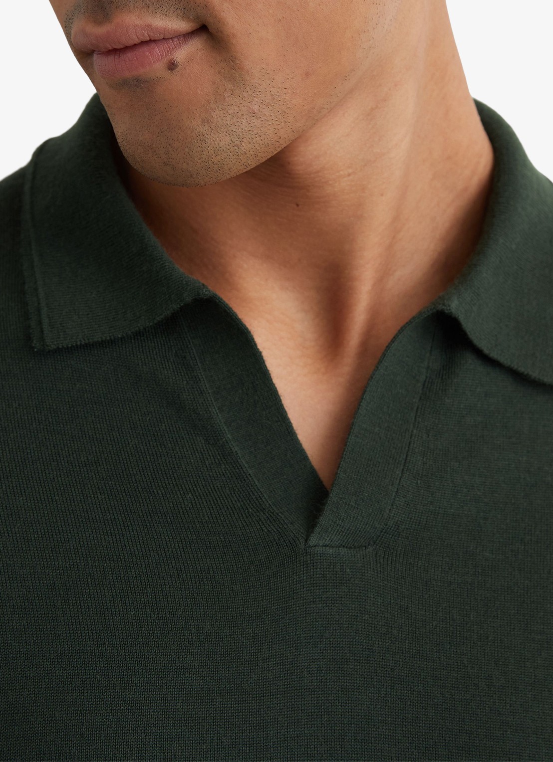 Reiss Regular fit polo met gemêleerd dessin - detail 2 dark green / groen