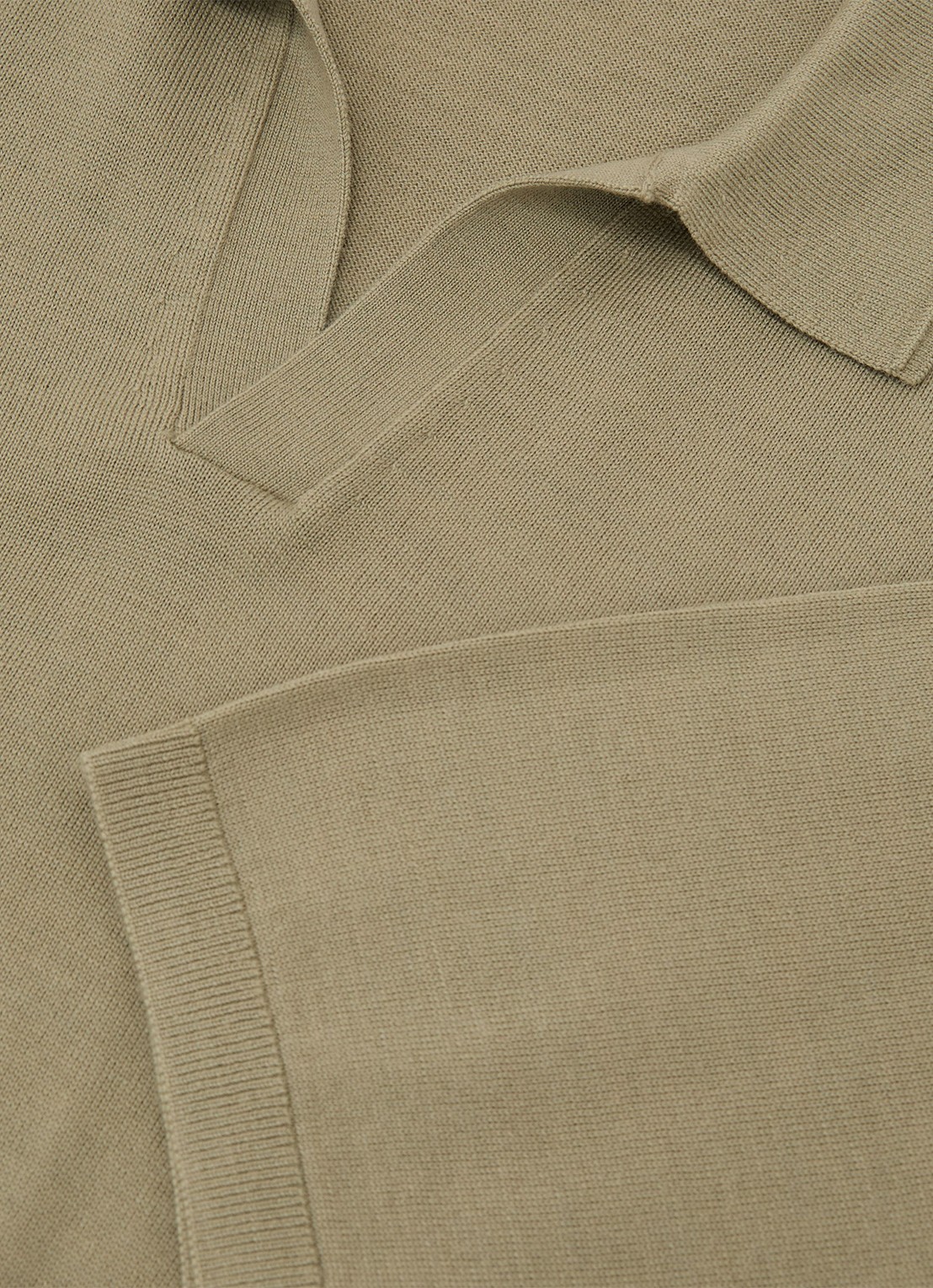 Reiss Regular fit polo met gemêleerd dessin - detail 3 soft olive green / groen