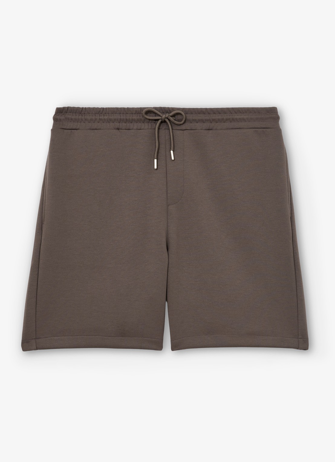 Reiss Reid straight fit korte broek met steekzakken - voorkant 5 lichtbruin