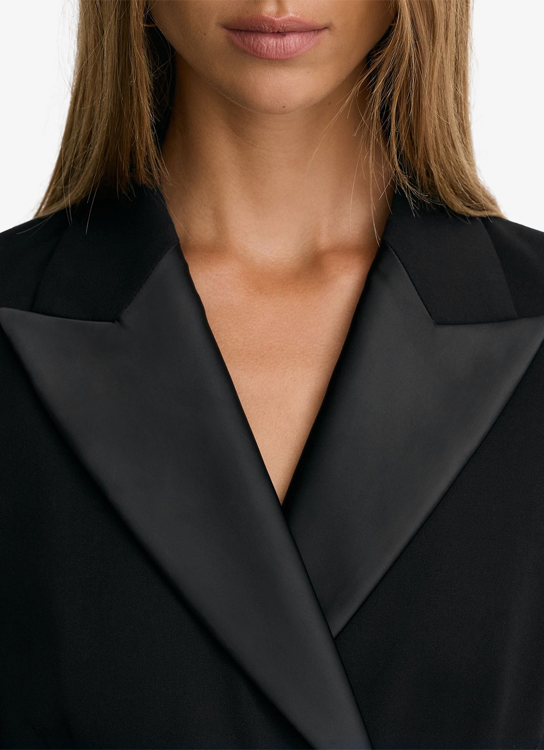 Reiss Remi wide leg blazer jumpsuit - detail black / zwart