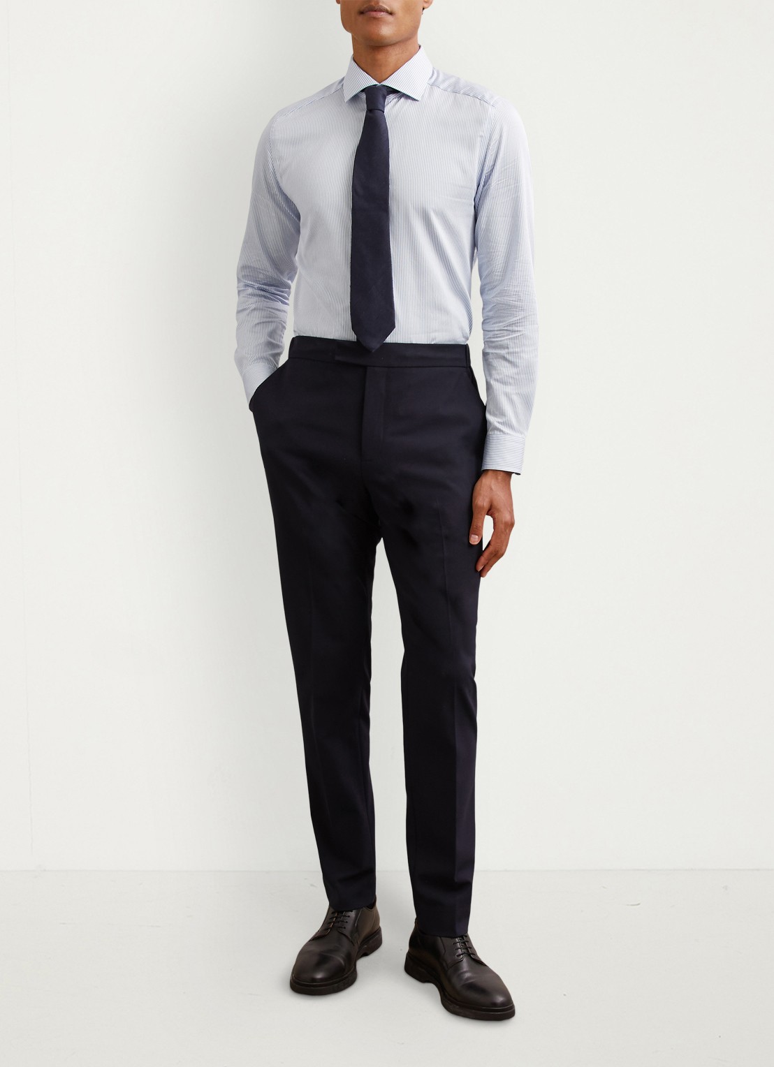 Reiss Remote regular fit overhemd met streepprint - voorkant 3 lichtblauw
