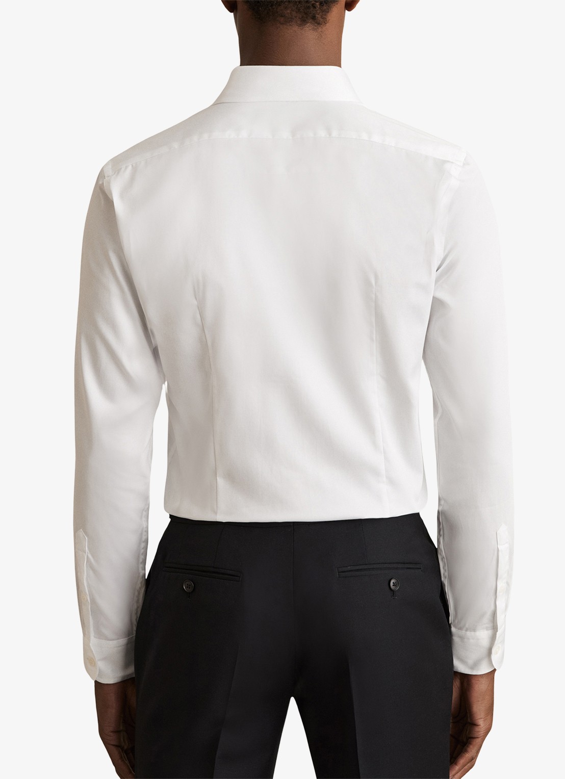 Reiss Remote slim fit overhemd met cut-away kraag - achterkant 3 wit