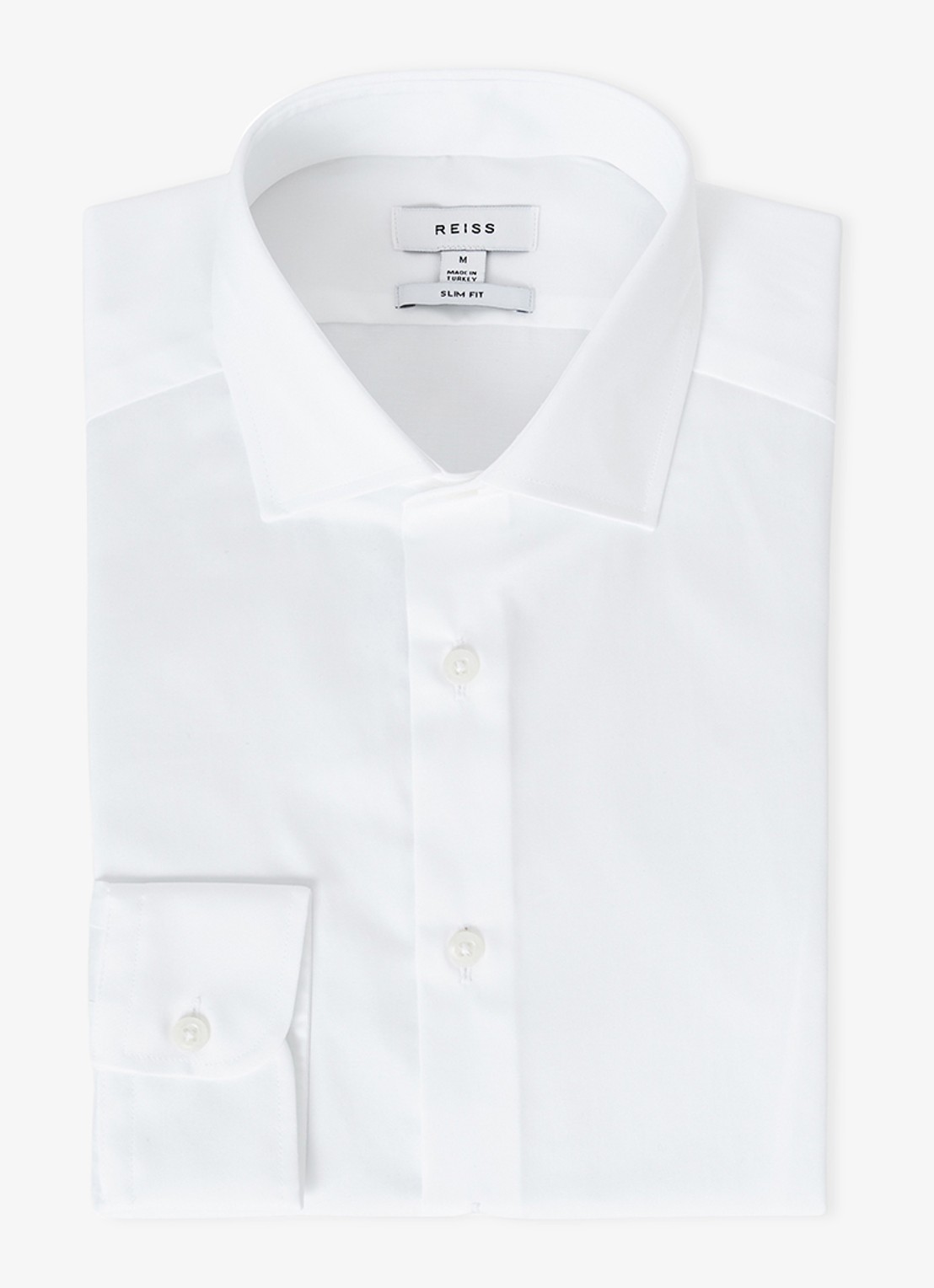 Reiss Remote slim fit overhemd met cut-away kraag - voorkant wit