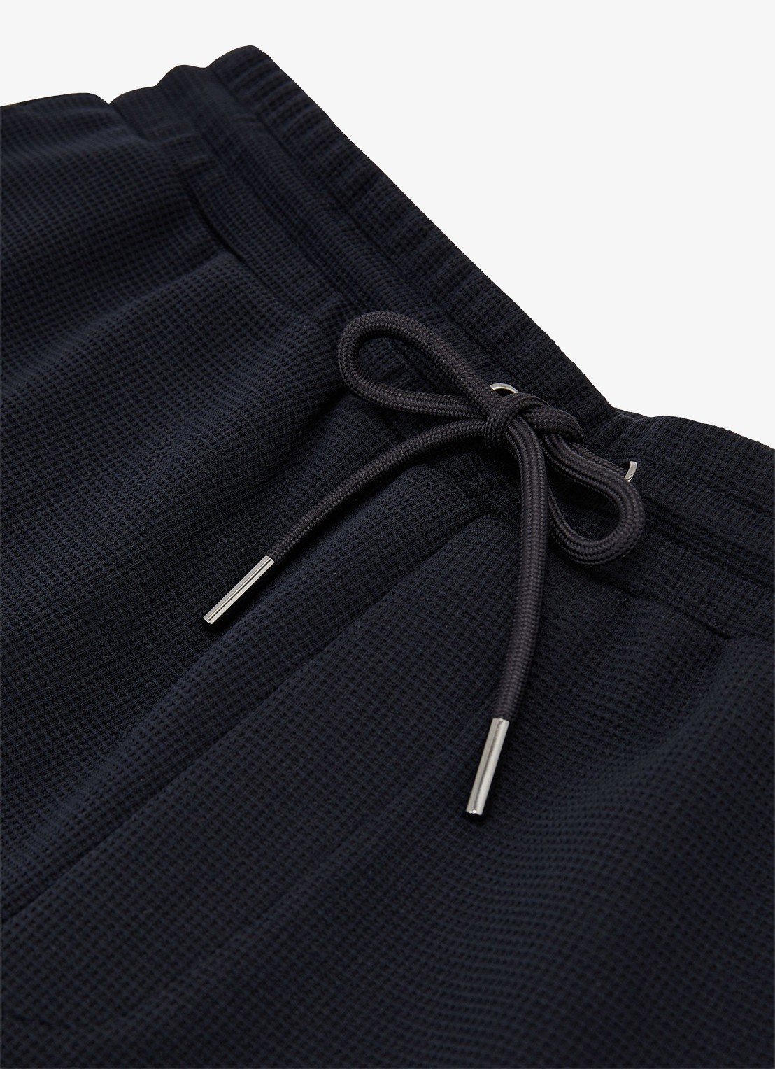 Reiss Renly straight fit korte joggingbroek met wafelstructuur - detail 6 navy / blauw