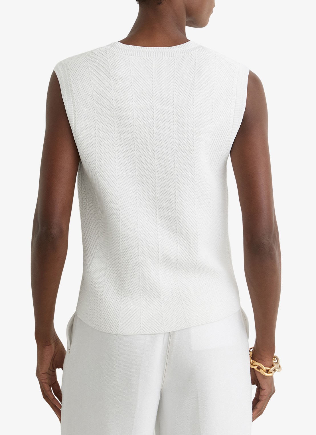 Reiss Ria gilet met structuur - achterkant 6 wit