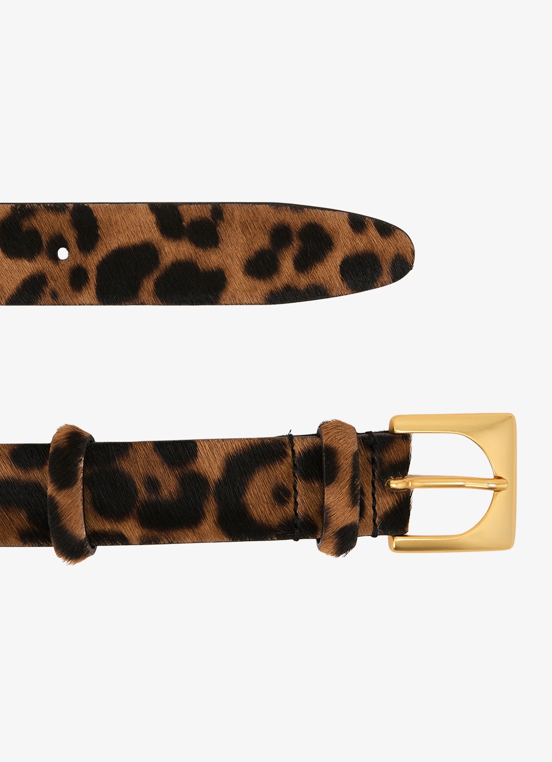Reiss Riem met panterprint - detail lichtbruin