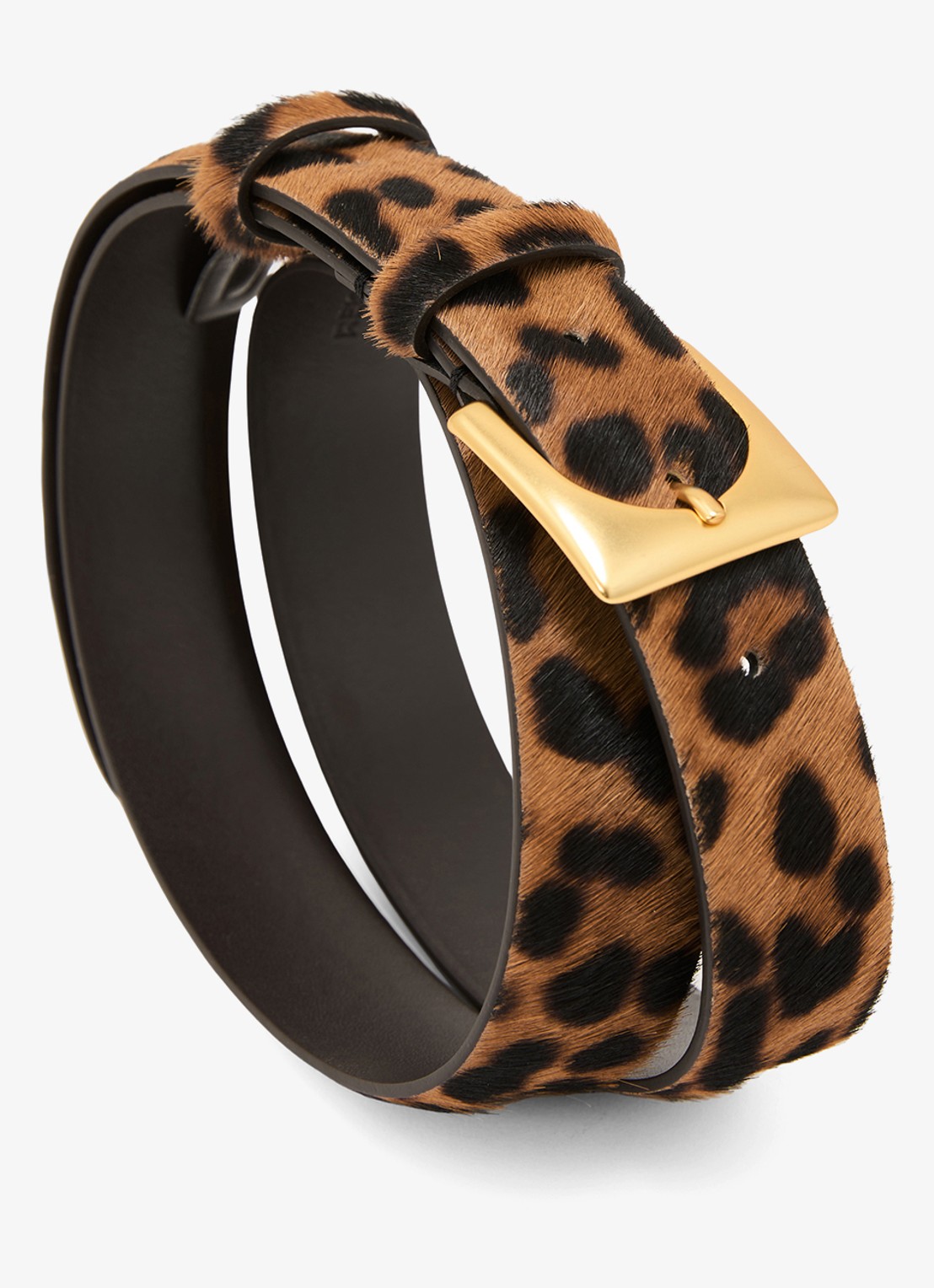 Reiss Riem met panterprint - detail 2 lichtbruin