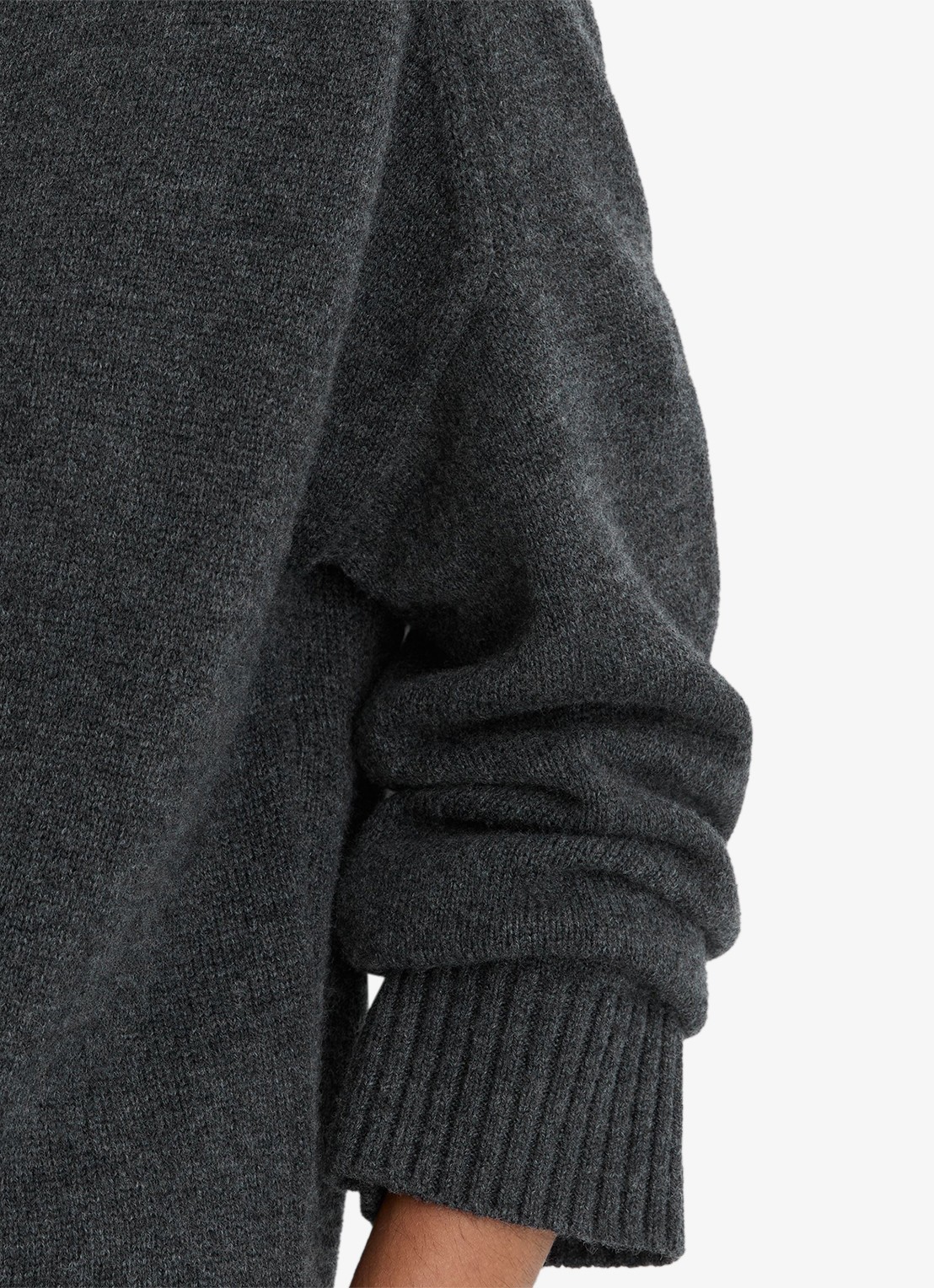 Reiss RILEY fijngebreide trui in kasjmierblend  - detail 2 grijs