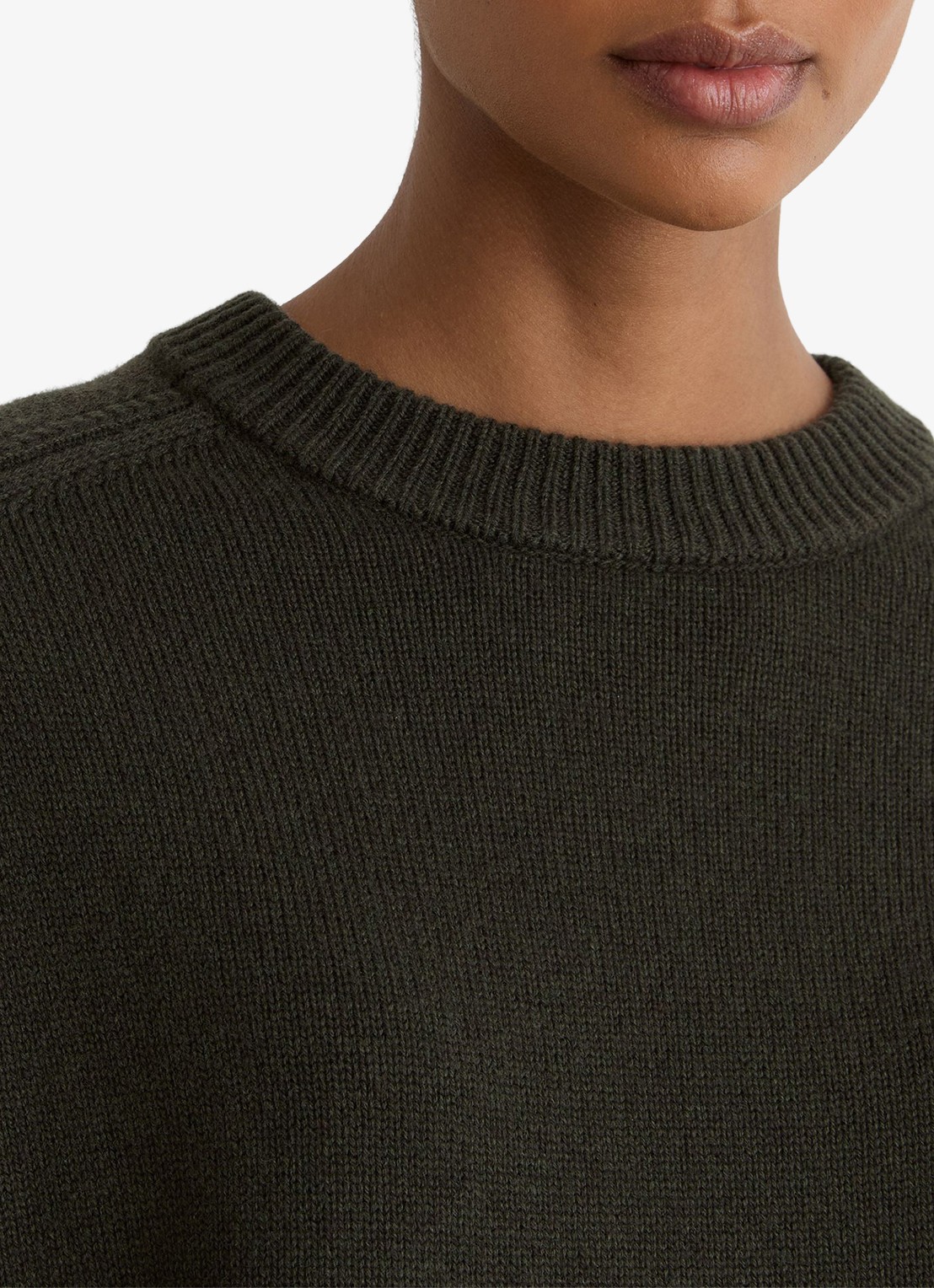 Reiss RILEY fijngebreide trui in kasjmierblend  - detail 5 khaki
