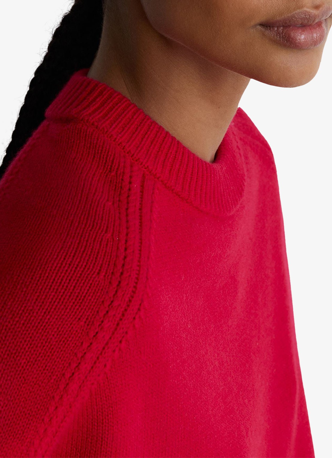 Reiss RILEY fijngebreide trui in kasjmierblend  - detail 5 rood