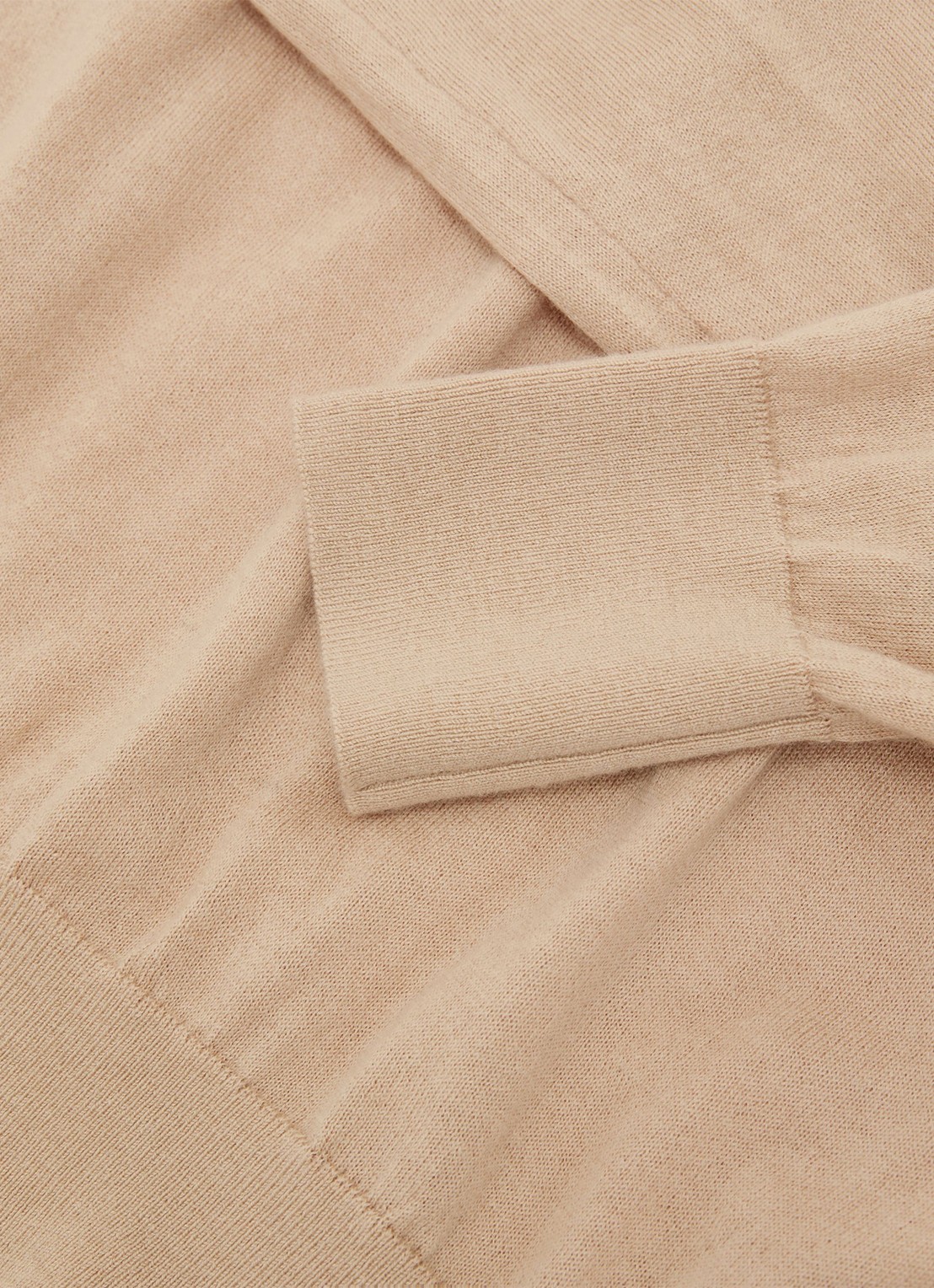 Reiss Rina fijngebreide trui van merino wol - detail 4 camel