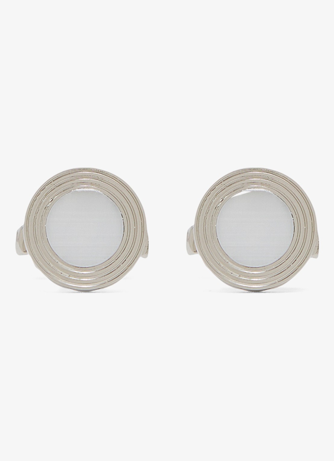 Reiss Ripley manchetknopen met logo - voorkant 5 zilver