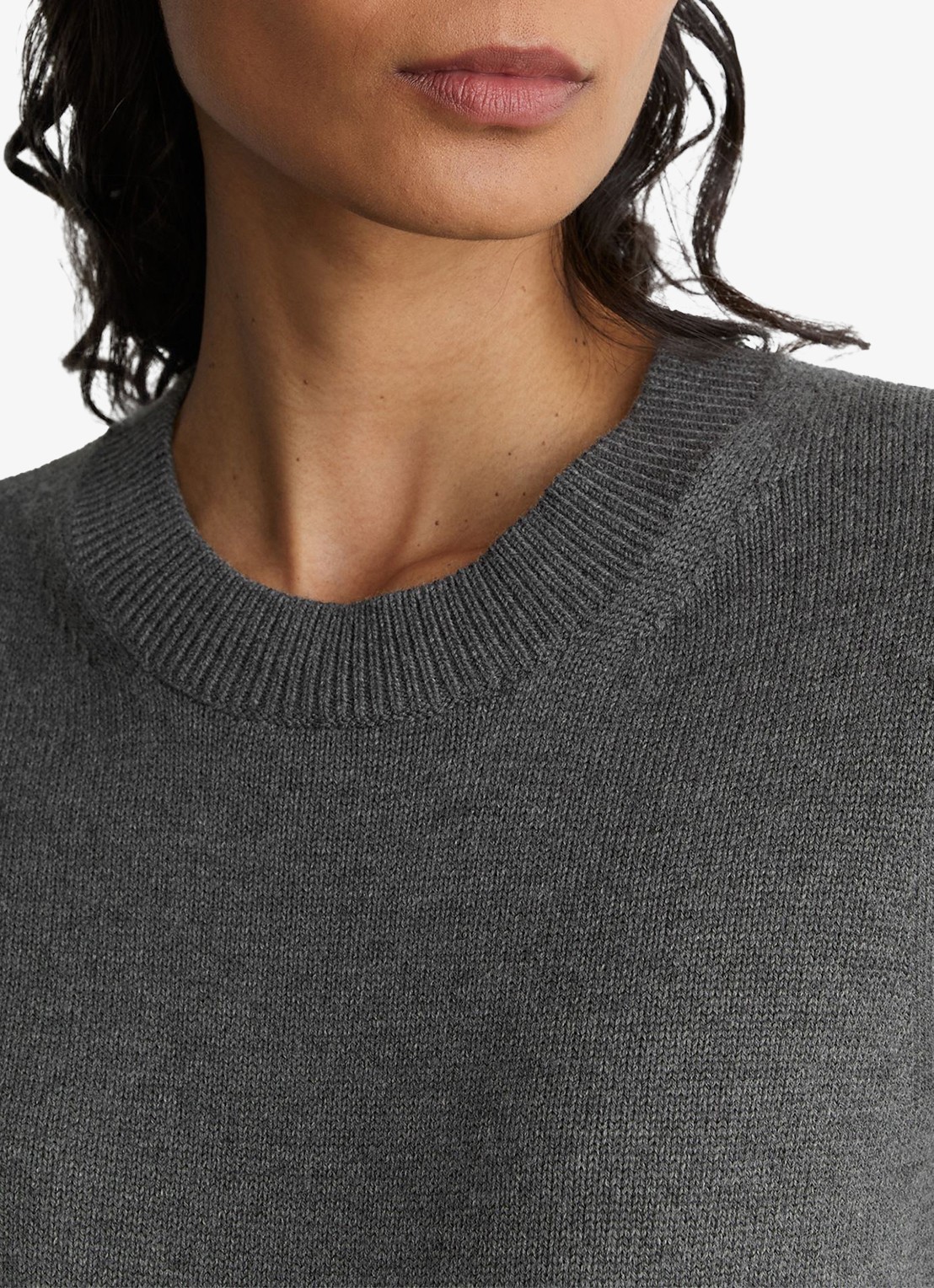 Reiss Rita fijngebreide trui met stretch - detail 3 grijs