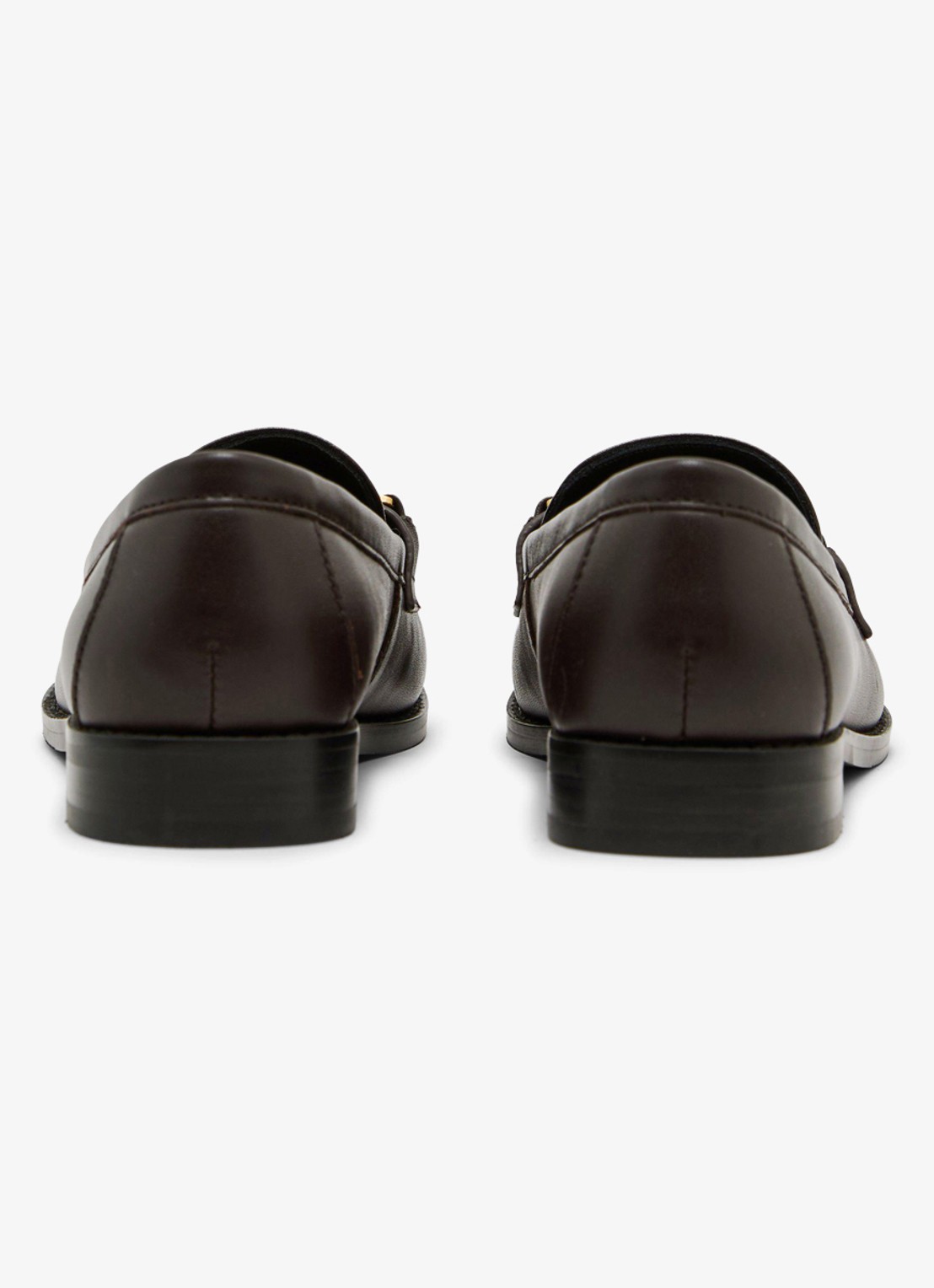 Reiss Rita loafer van suède - achterkant 5 chocoladebruin