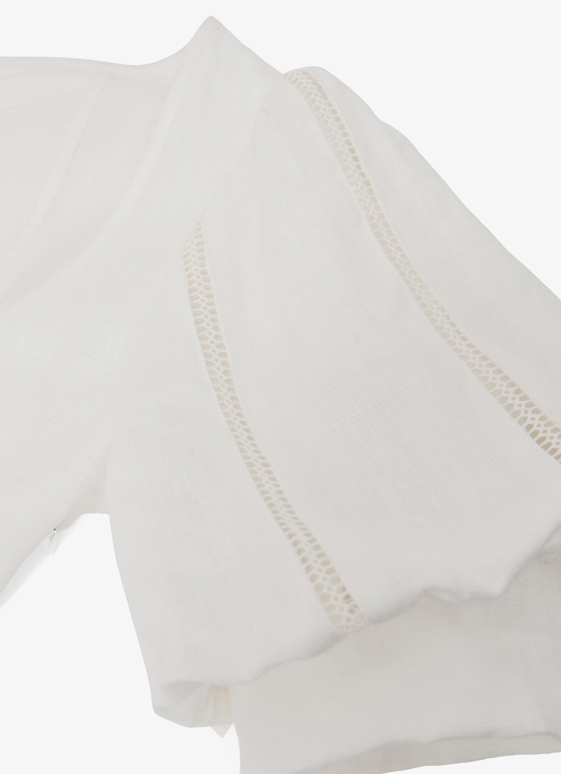 Reiss Riva midi jurk van linnen met borduring - detail 5 wit