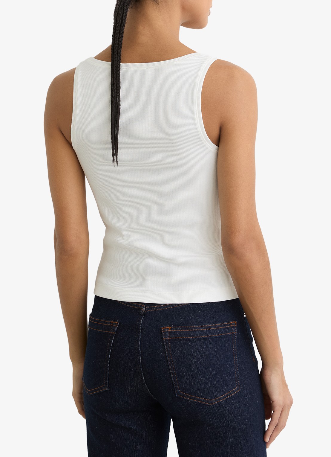 Reiss Riva tanktop met stretch - achterkant 6 wit