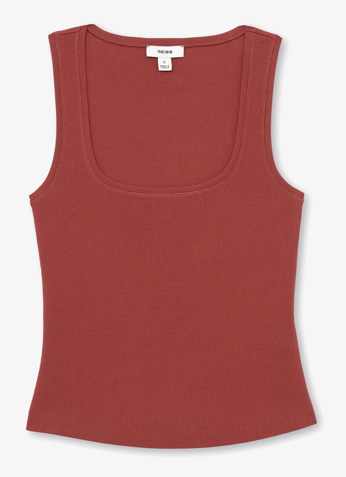 Reiss Riva tanktop met stretch - voorkant rood