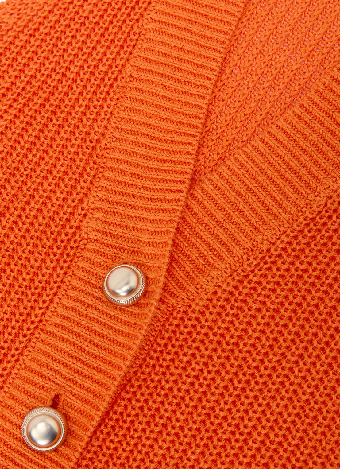 Reiss Robin grofgebreid gilet van linnen - detail 6 oranje