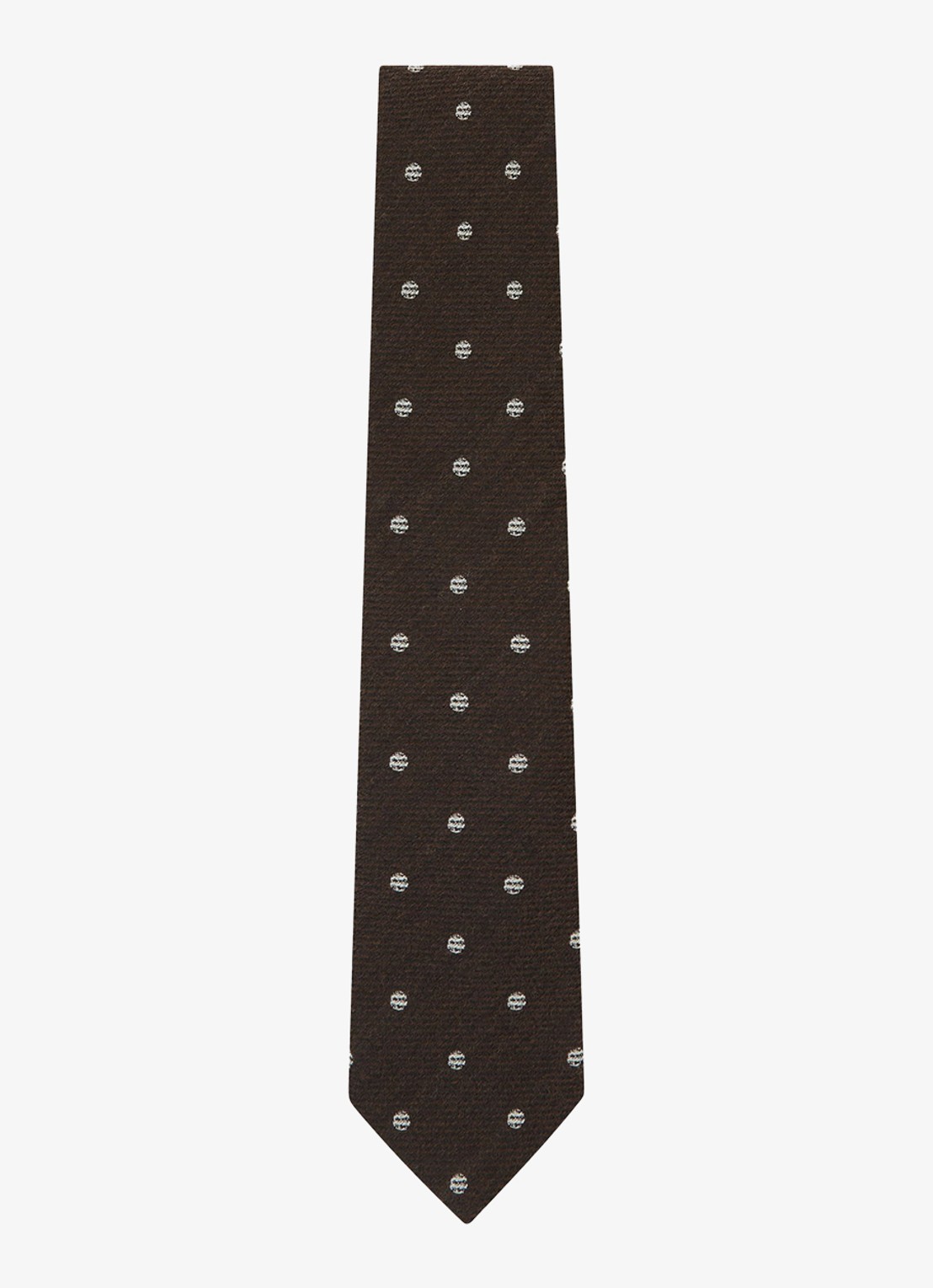 Reiss Rocco stropdas in wolblend - voorkant chocoladebruin