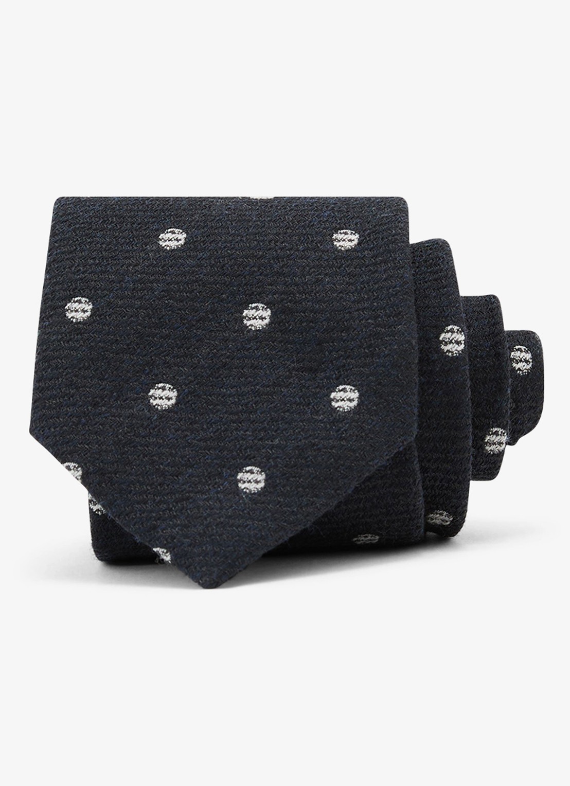 Reiss Rocco stropdas in wolblend - detail 2 navy / blauw
