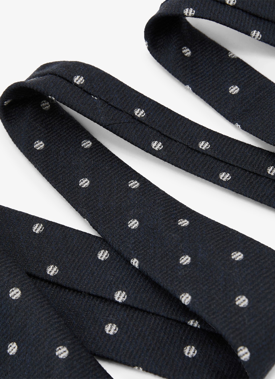 Reiss Rocco stropdas in wolblend - detail 3 navy / blauw