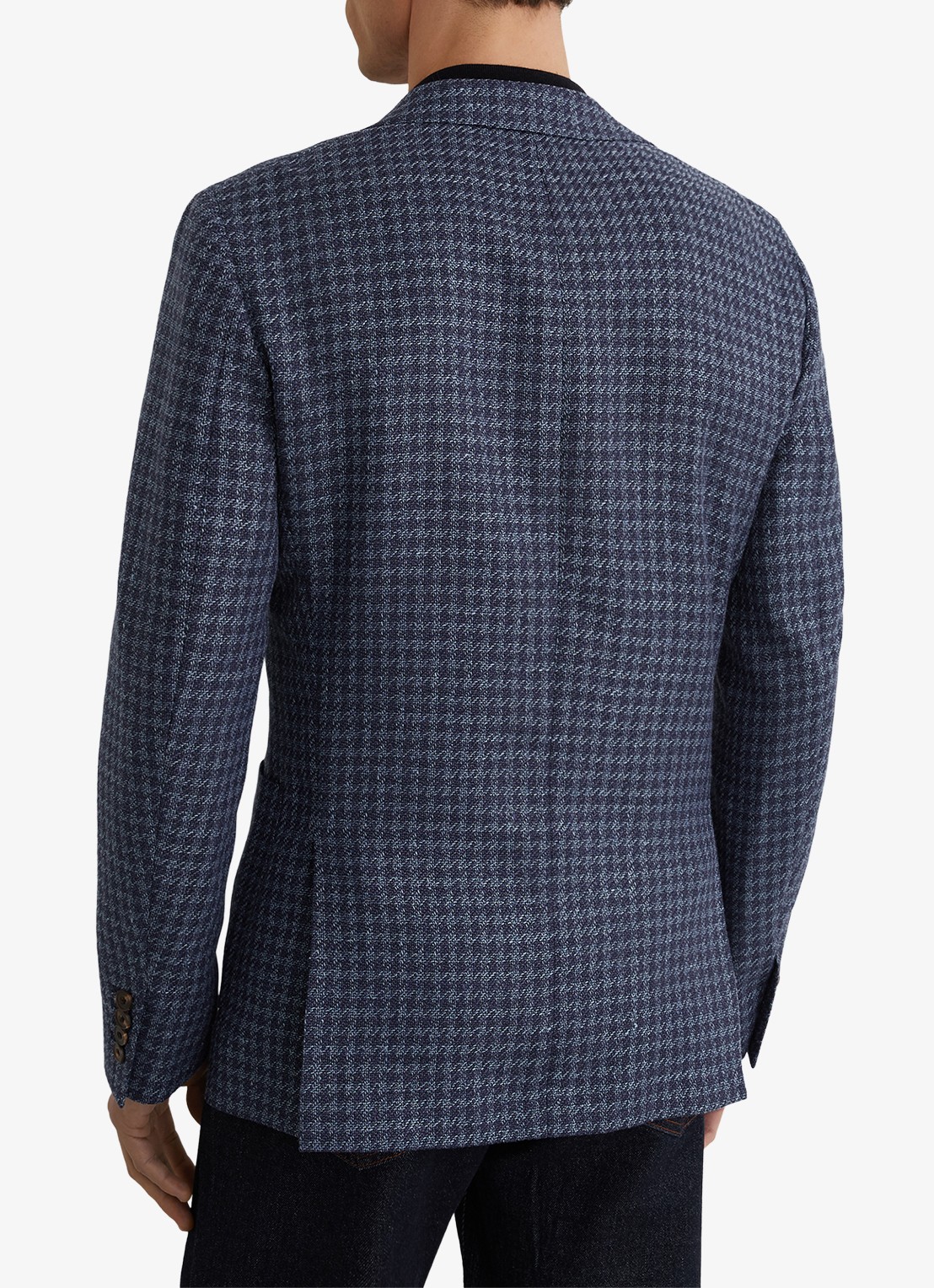 Reiss Romana regular fit colbert in wolblend - achterkant 3 navy / blauw