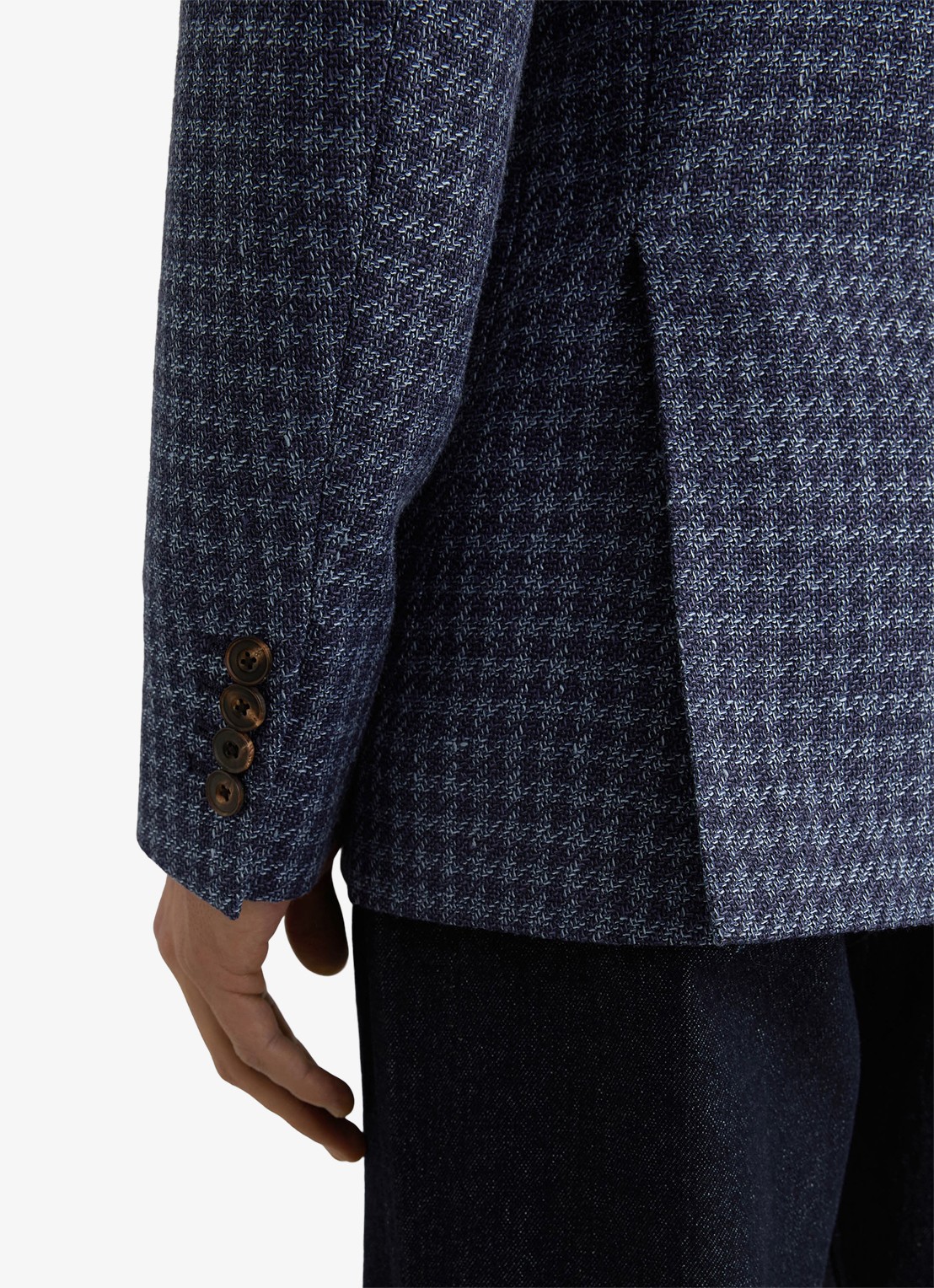 Reiss Romana regular fit colbert in wolblend - detail 5 navy / blauw