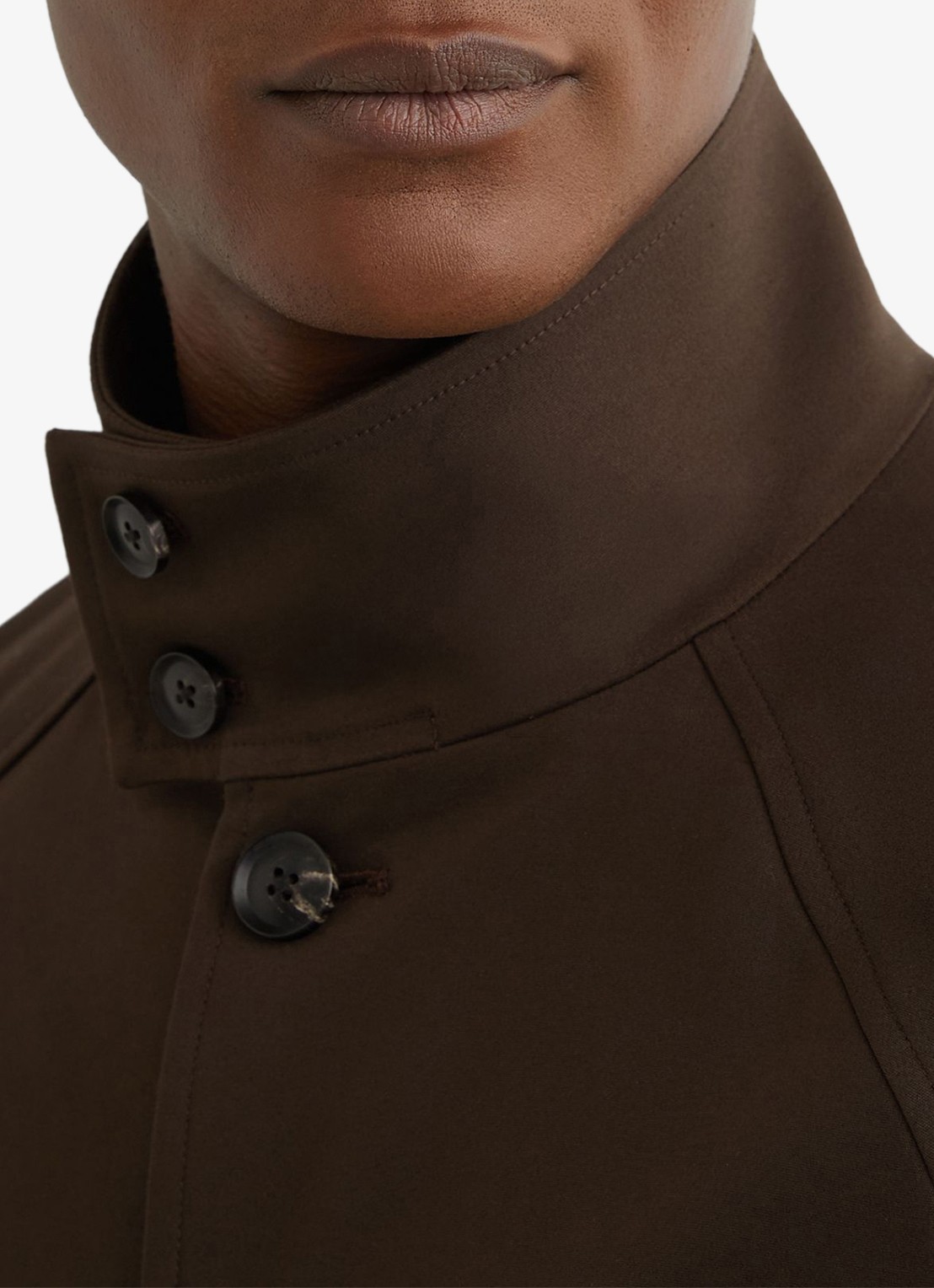 Reiss Romano jack met klepzakken - detail 3 donkerbruin