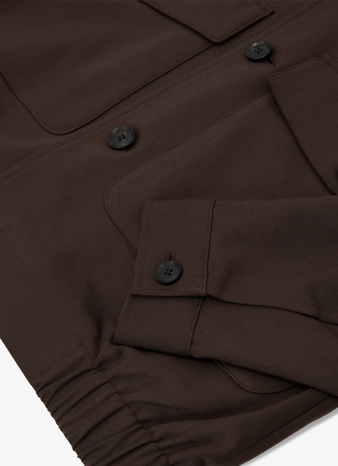 Reiss Romano jack met klepzakken - detail 5 donkerbruin