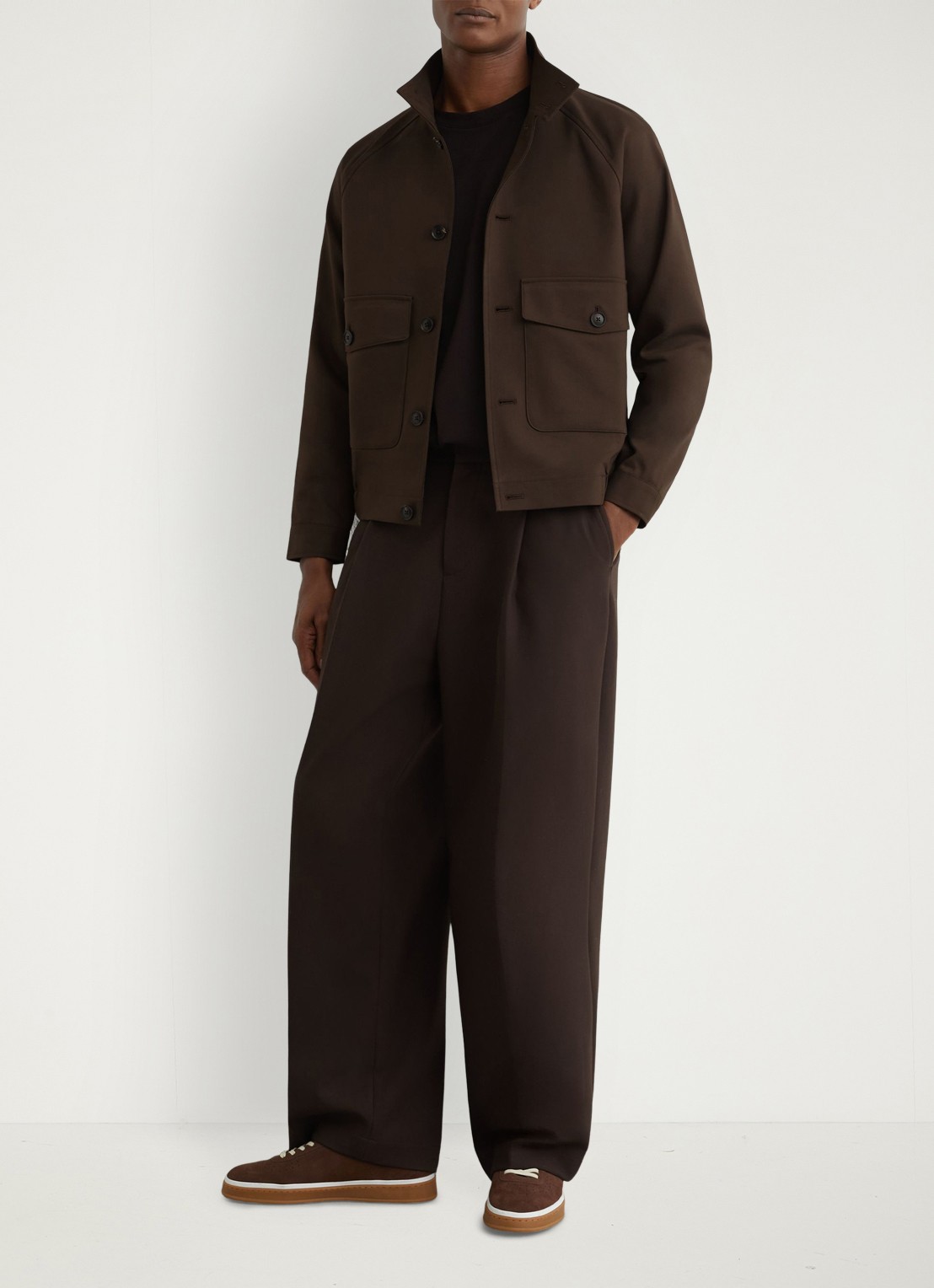 Reiss Romano jack met klepzakken - voorkant 7 donkerbruin